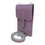Handmade Leather Mobile Phone Pouch Plus - Pastel Violet