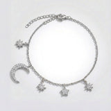 Vega Moon & Star Charm Bracelet | Silver