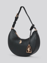 U.S. Polo Assn. Womens Jones Small Round Hobo Bag in Black