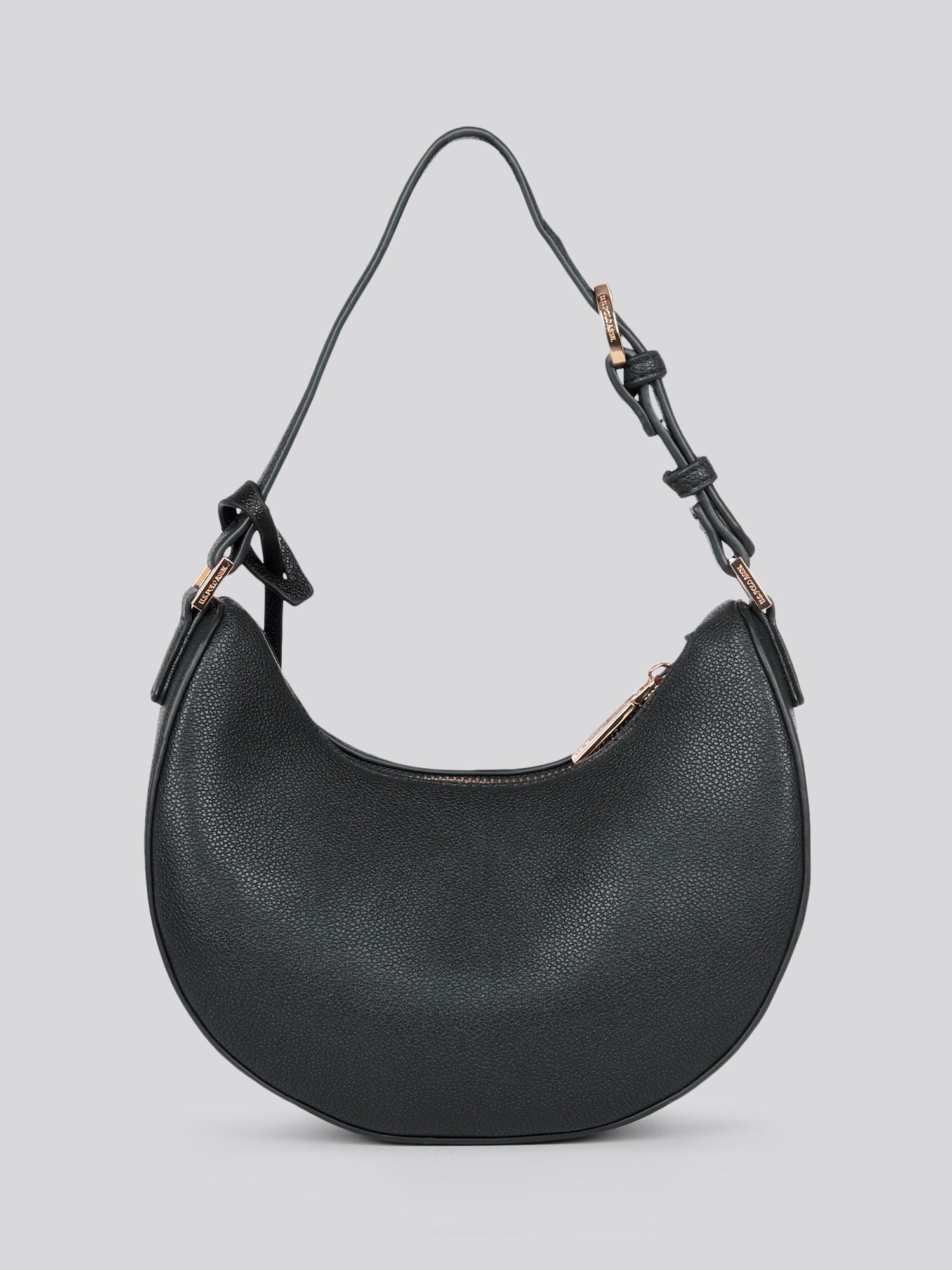 U.S. Polo Assn. Womens Jones Small Round Hobo Bag in Black