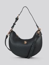 U.S. Polo Assn. Womens Jones Small Round Hobo Bag in Black