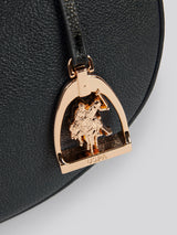 U.S. Polo Assn. Womens Jones Small Round Hobo Bag in Black