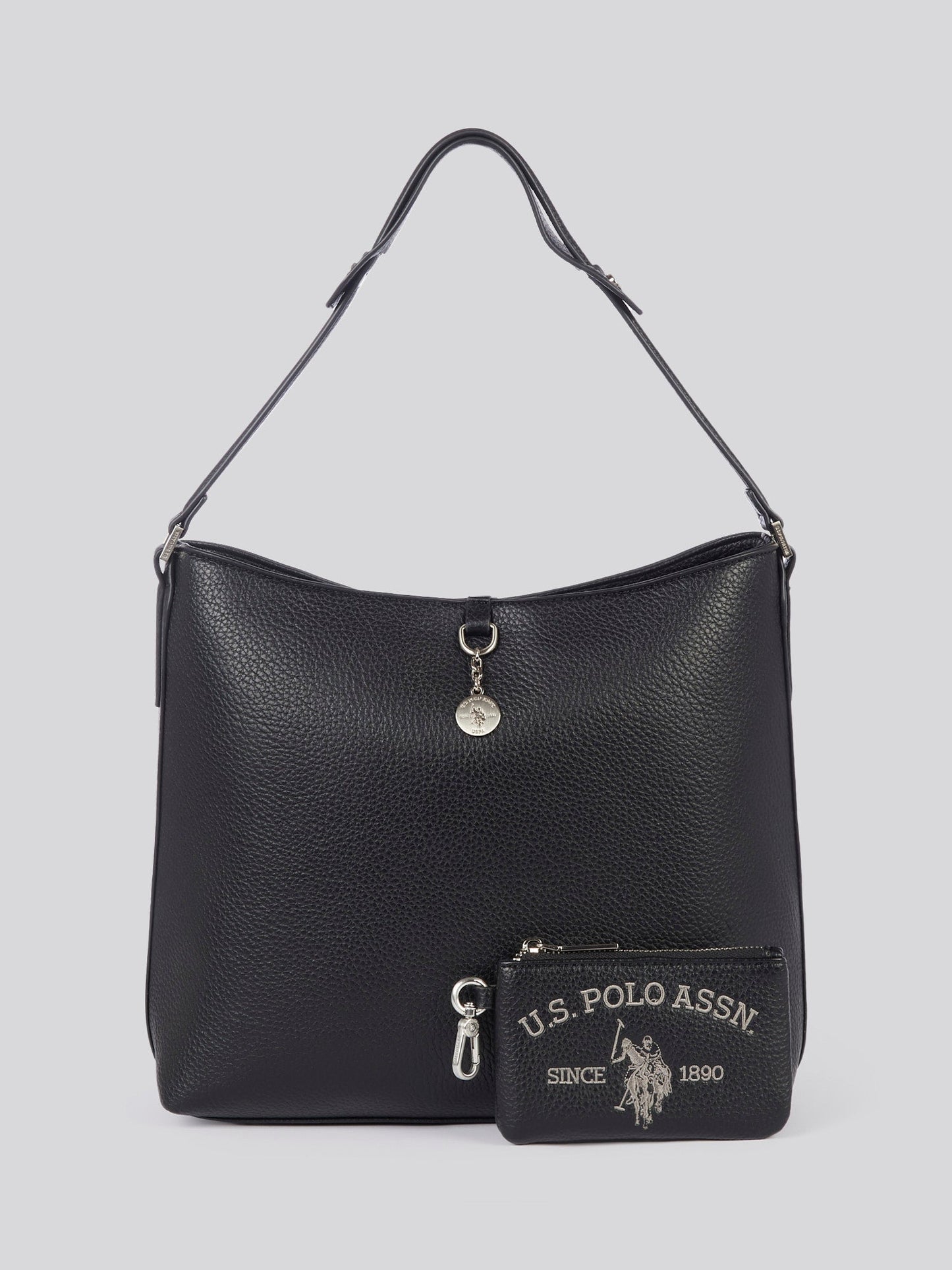 U.S. Polo Assn. Womens Breezy Hobo Bag in Black