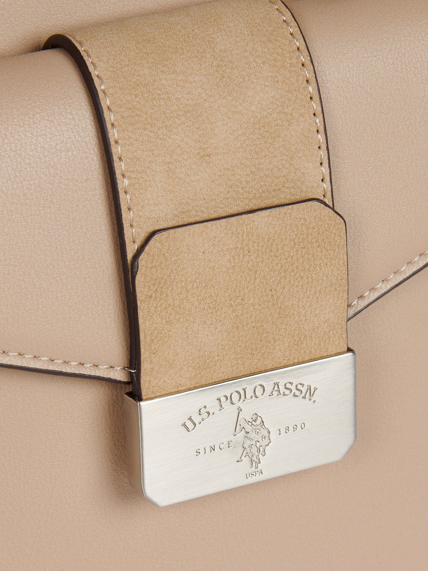 U.S. Polo Assn. Womens Romantic Double Handle Bag in Beige