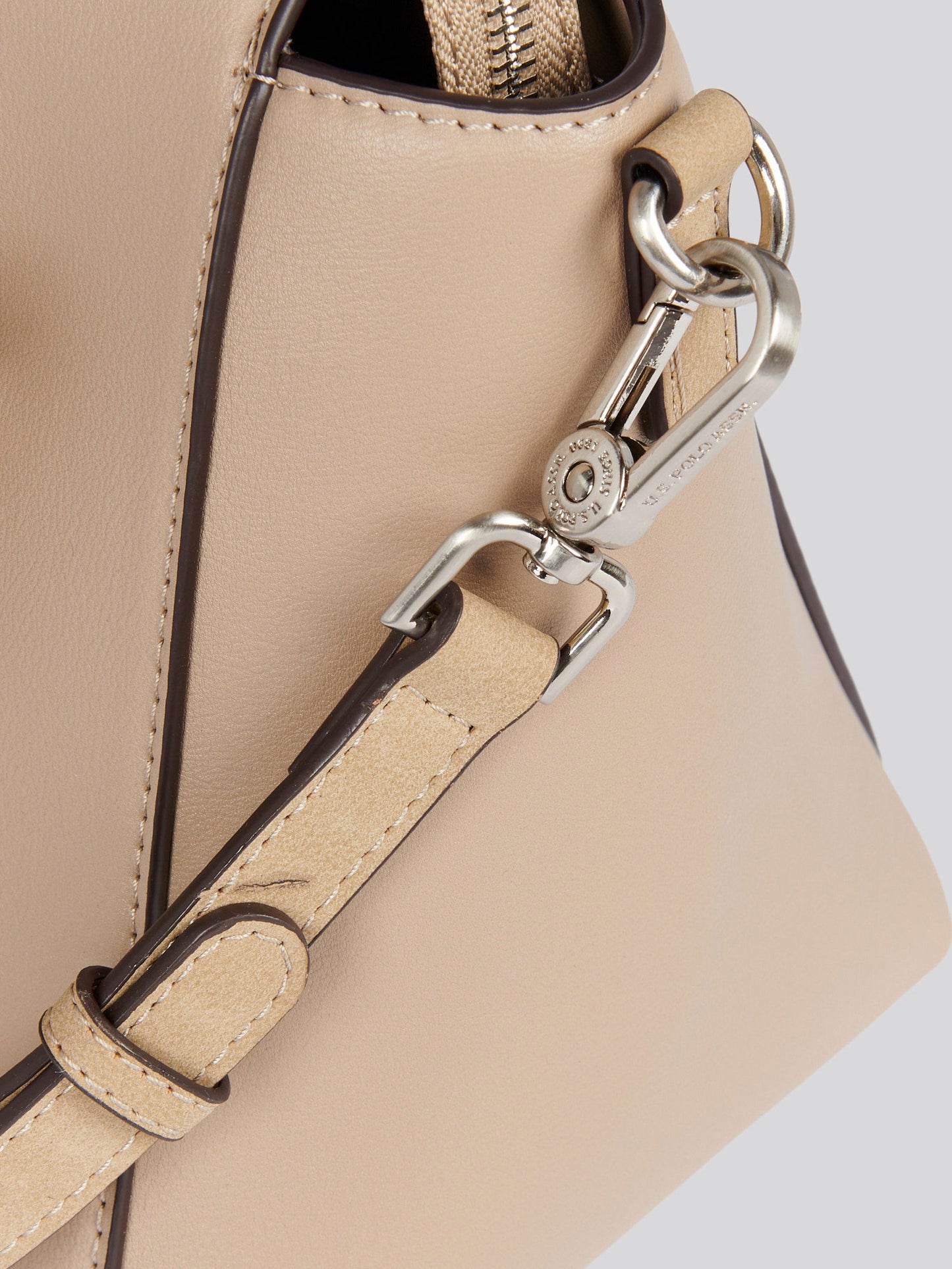 U.S. Polo Assn. Womens Romantic Double Handle Bag in Beige