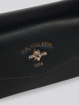 U.S. Polo Assn. Womens Stanford Flap Crossbody Bag in Black