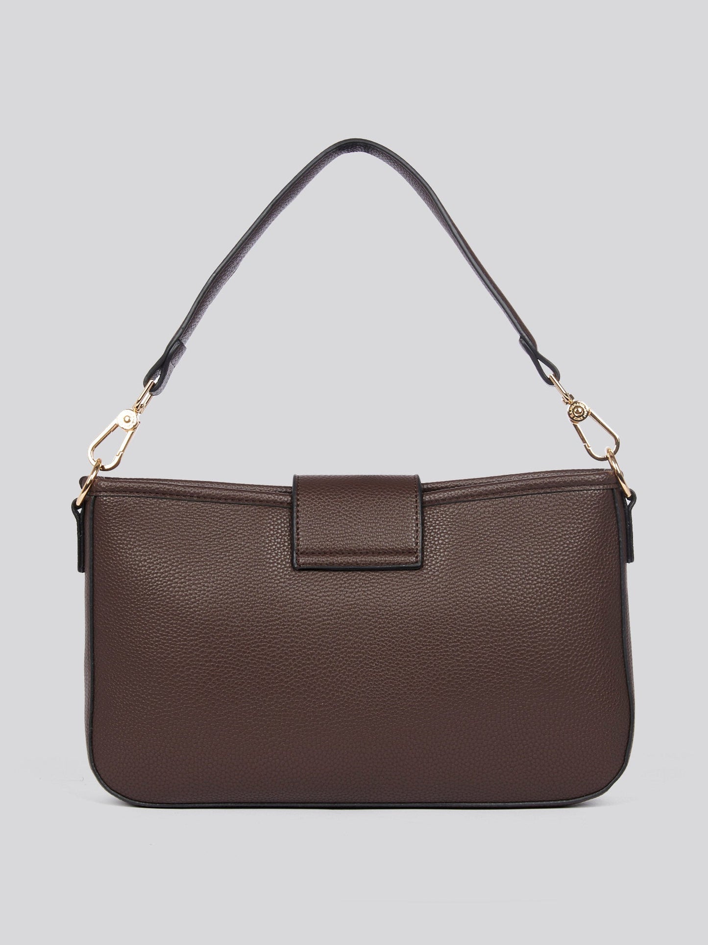 U.S. Polo Assn. Womens Stanford Baguette Bag in Dark Brown