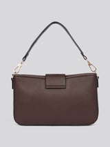 U.S. Polo Assn. Womens Stanford Baguette Bag in Dark Brown