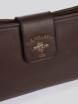 U.S. Polo Assn. Womens Stanford Baguette Bag in Dark Brown