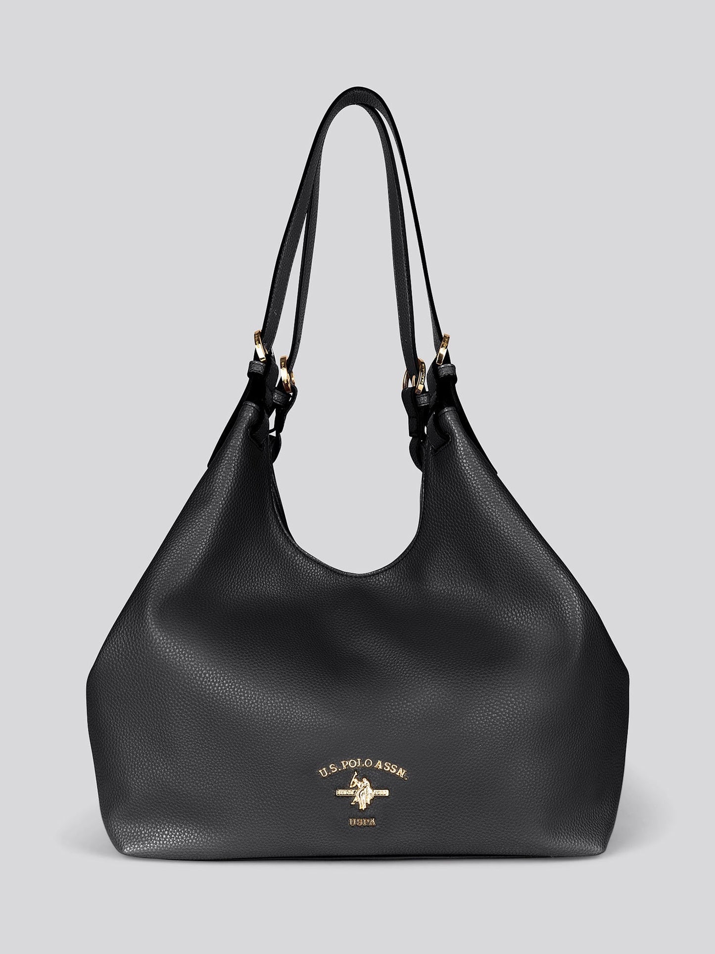 U.S. Polo Assn. Womens Stanford Large Handle Bag Black