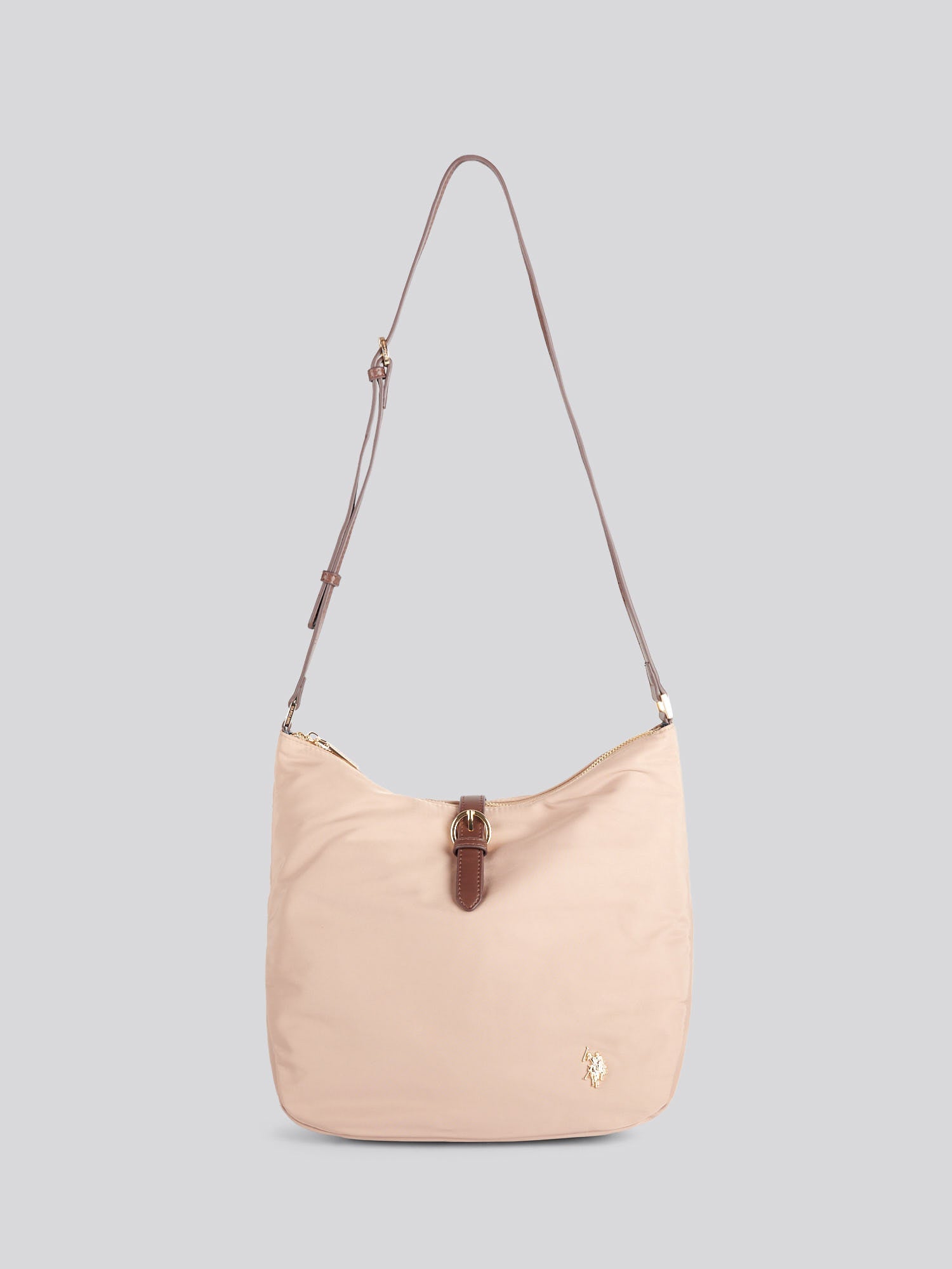 U.S. Polo Assn. Womens Houston Hobo Bag Warm Taupe