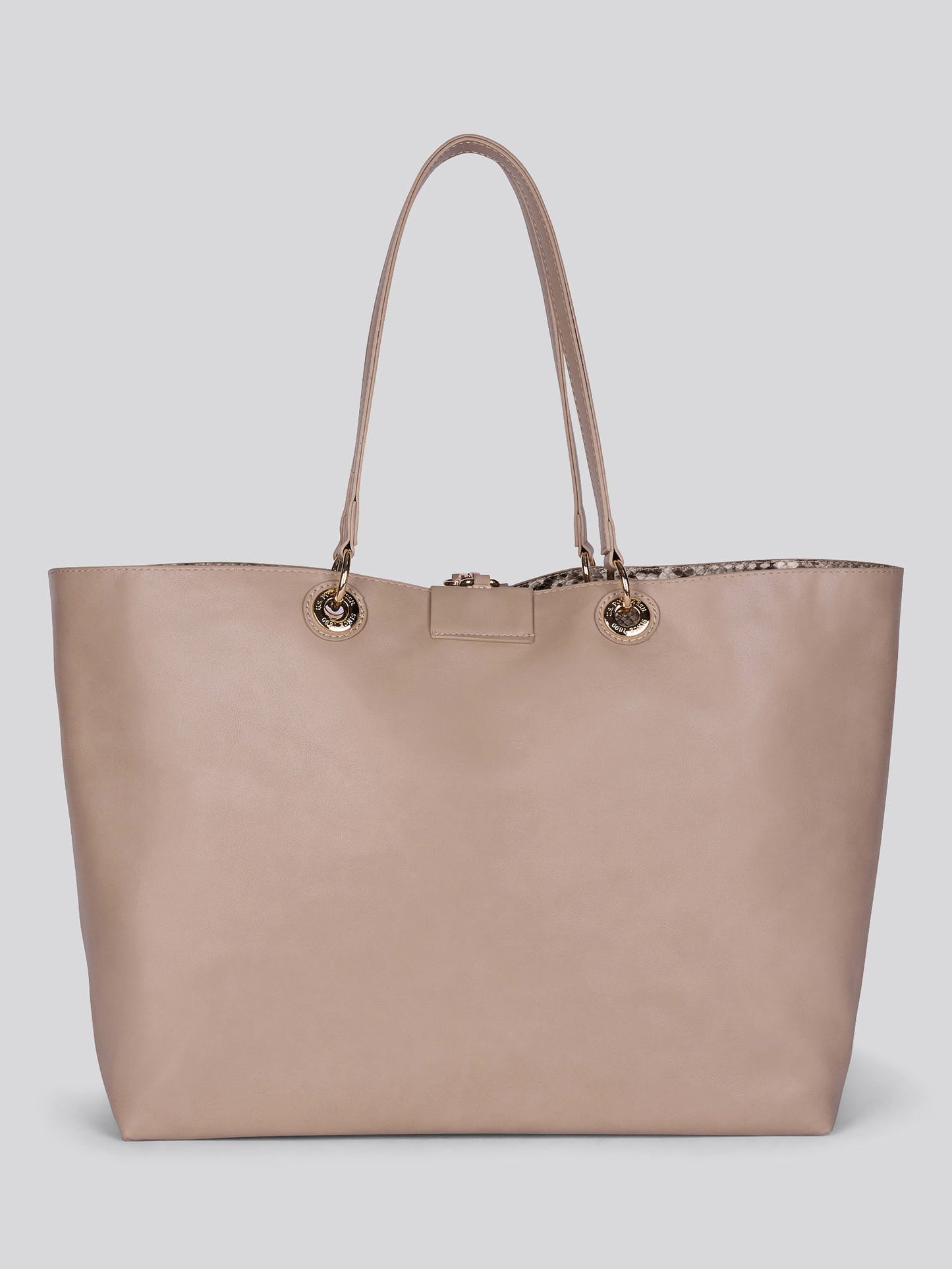 Womens Axtell Reversible Shopping Bag in Light Taupe
