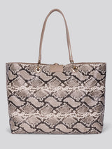 Womens Axtell Reversible Shopping Bag in Light Taupe