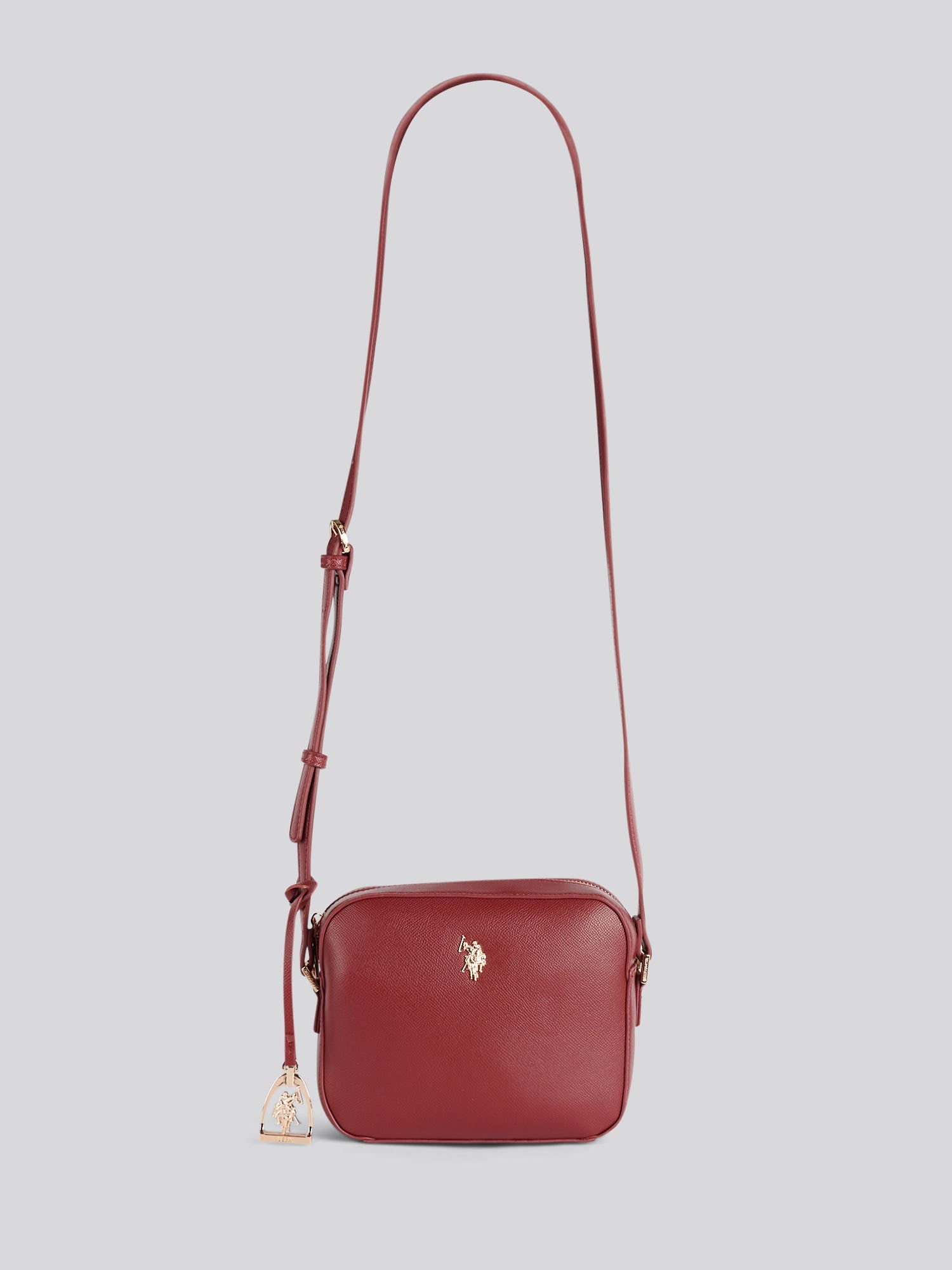 U.S. Polo Assn. Womens Jones Crossbody Bag Wine