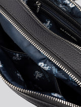U.S. Polo Assn. Womens Mansion Double Zip Crossbody Bag Black