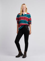 Womens Elastic Waistband Legging Black