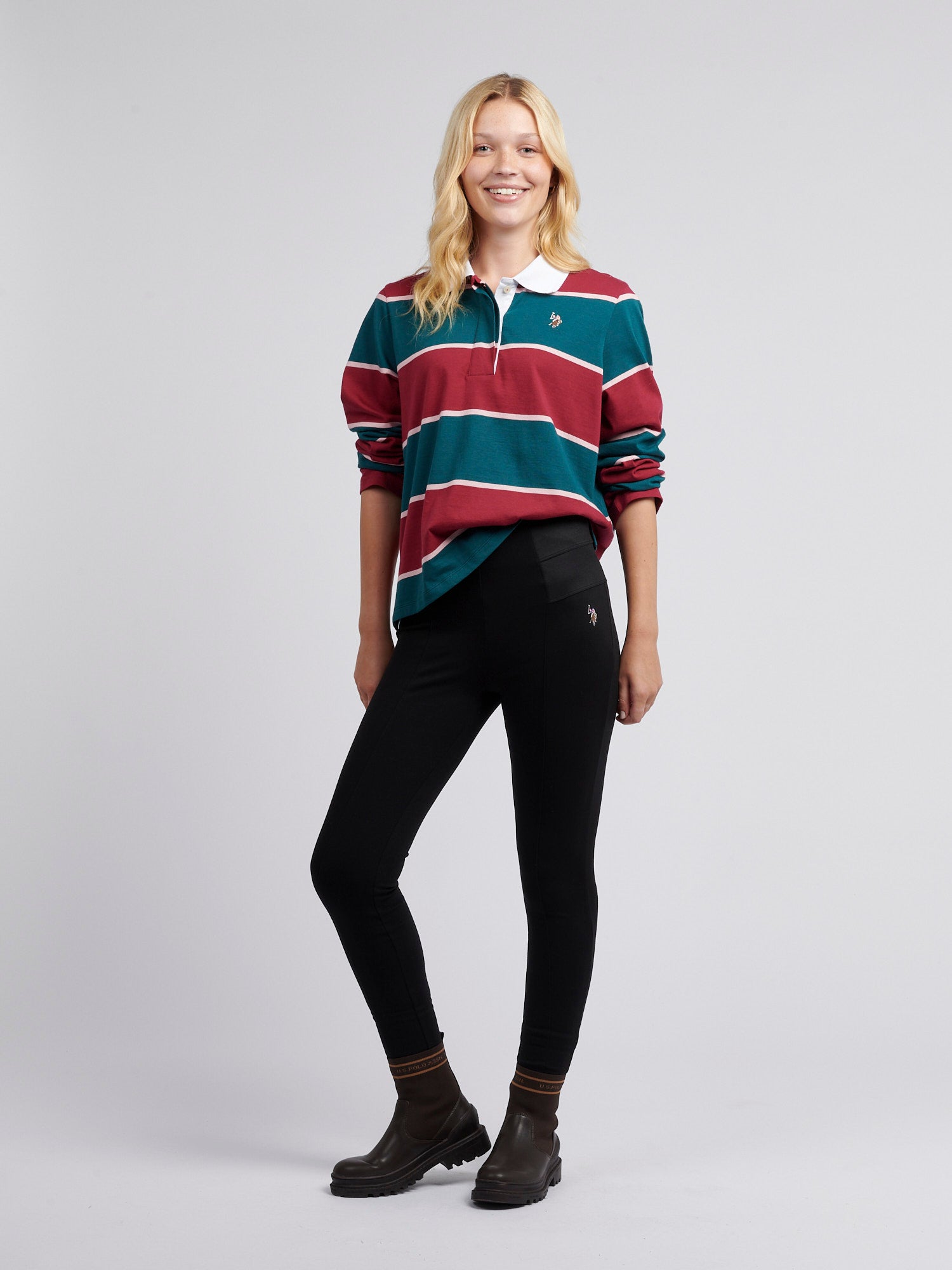Womens Elastic Waistband Legging Black