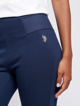 Womens Elastic Waistband Legging Navy Iris