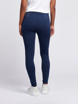 Womens Elastic Waistband Legging Navy Iris