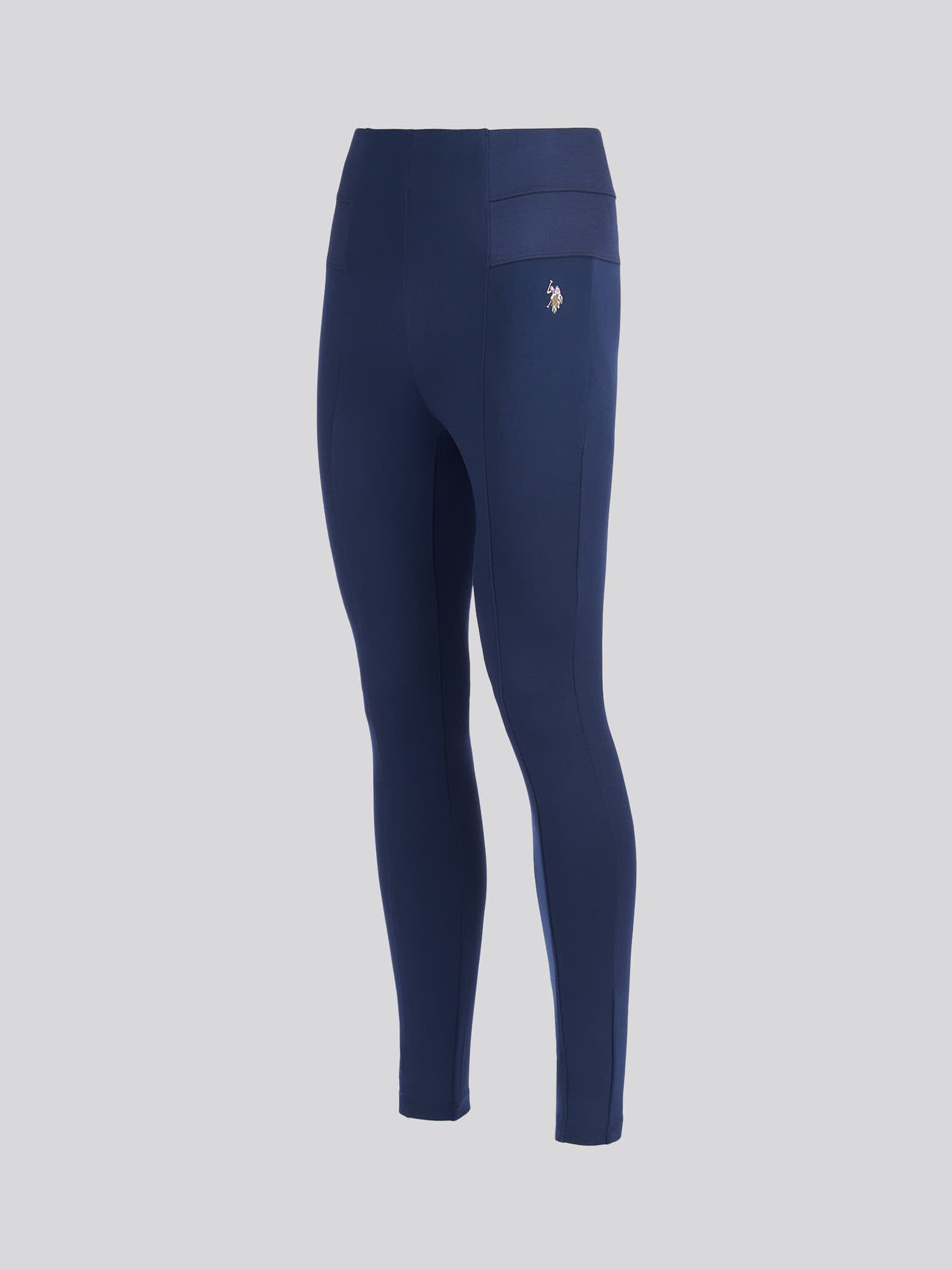 Womens Elastic Waistband Legging Navy Iris