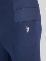 Womens Elastic Waistband Legging Navy Iris
