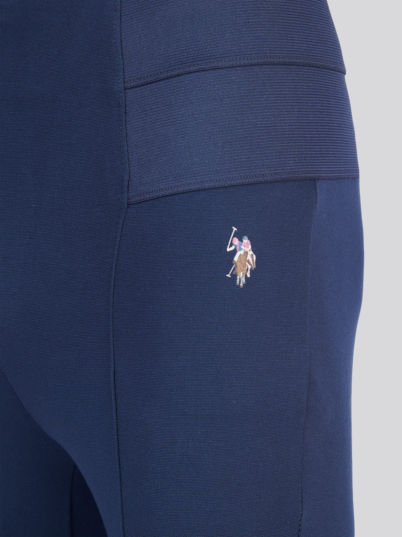 Womens Elastic Waistband Legging Navy Iris