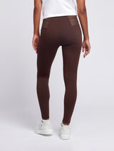 Womens Elastic Waistband Legging Puce