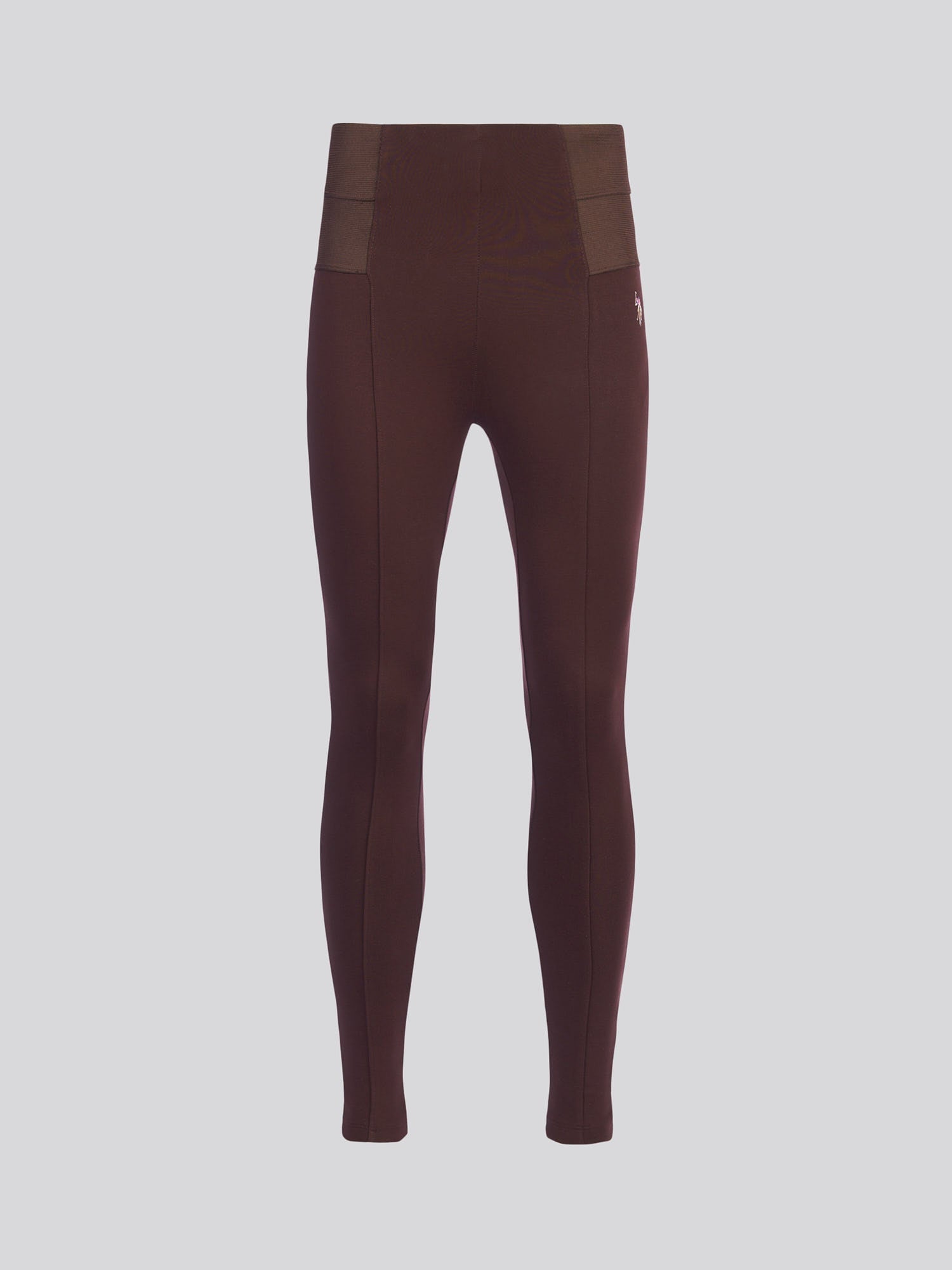 Womens Elastic Waistband Legging Puce
