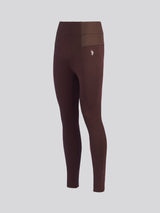 Womens Elastic Waistband Legging Puce