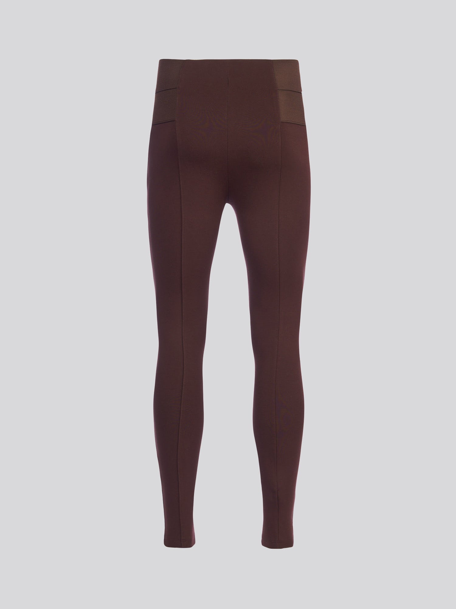 Womens Elastic Waistband Legging Puce
