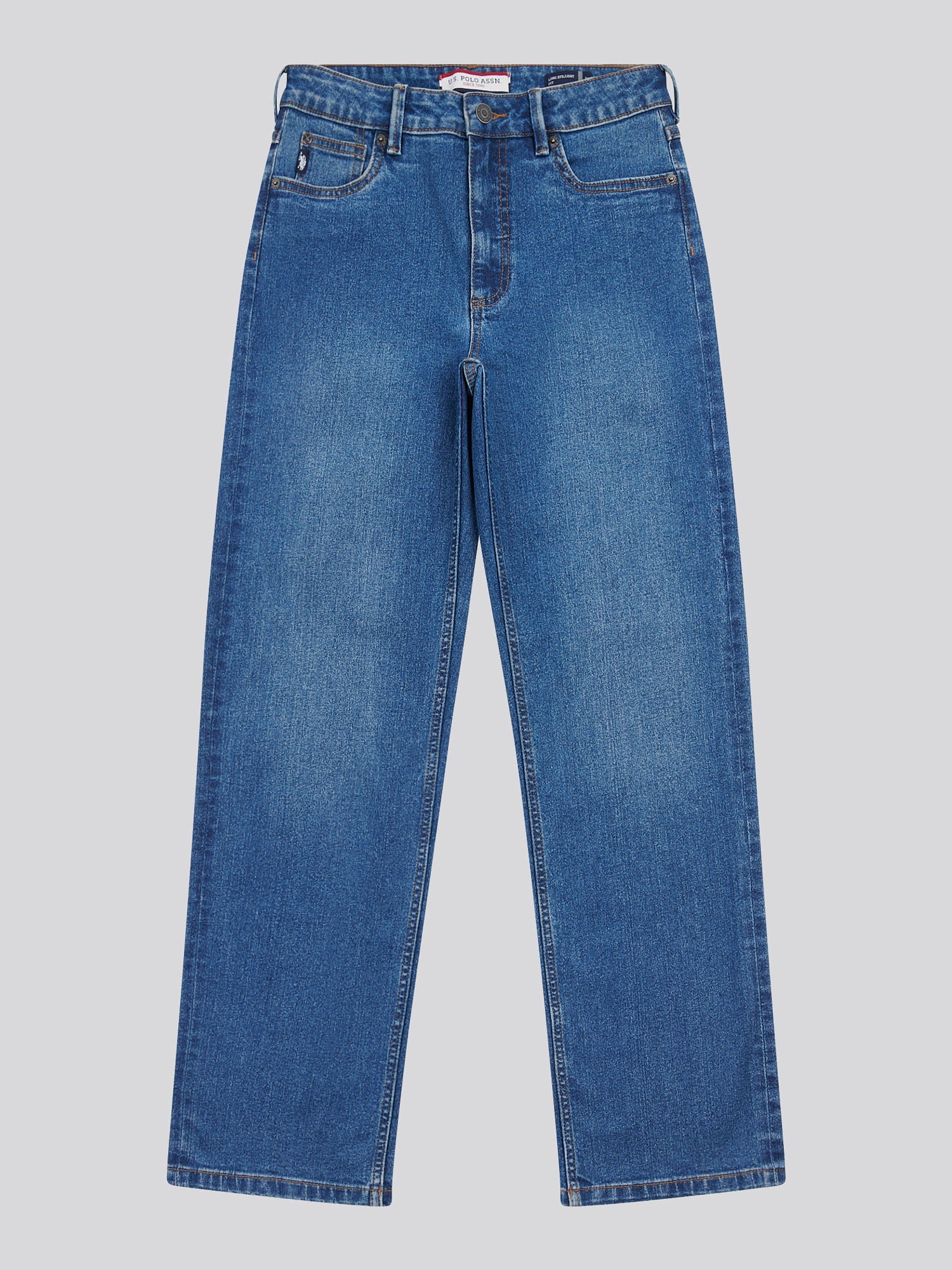 Womens Straight Fit Jean Mid Wash