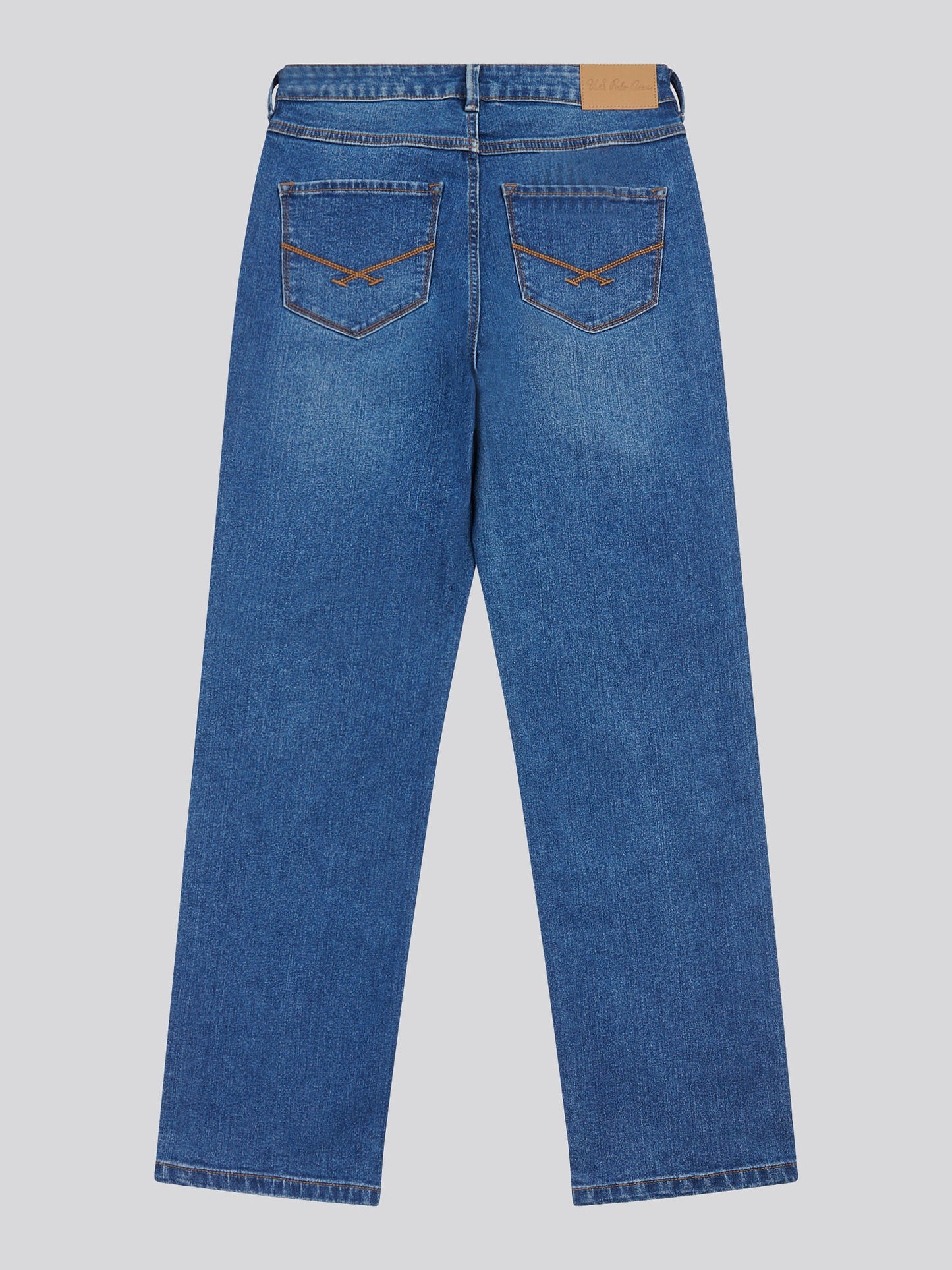 Womens Straight Fit Jean Mid Wash