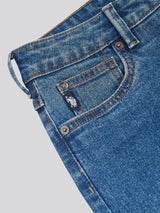 Womens Straight Fit Jean Mid Wash