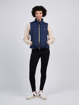 Womens Lightweight Puffer Gilet in Navy Iris