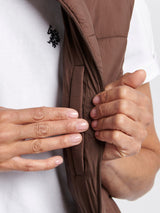 Womens Lightweight Puffer Gilet in Chocolate Martini