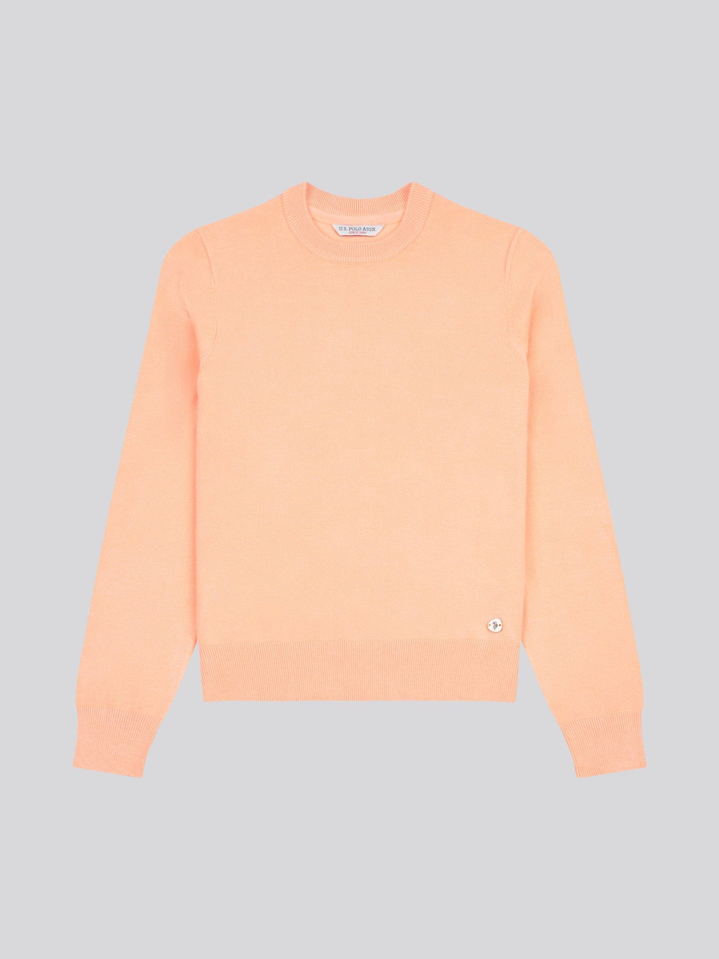 Womens Crew Neck Jumper in Peach Nectar