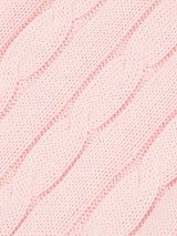 Womens V-Neck Cable Jumper Crystal Rose