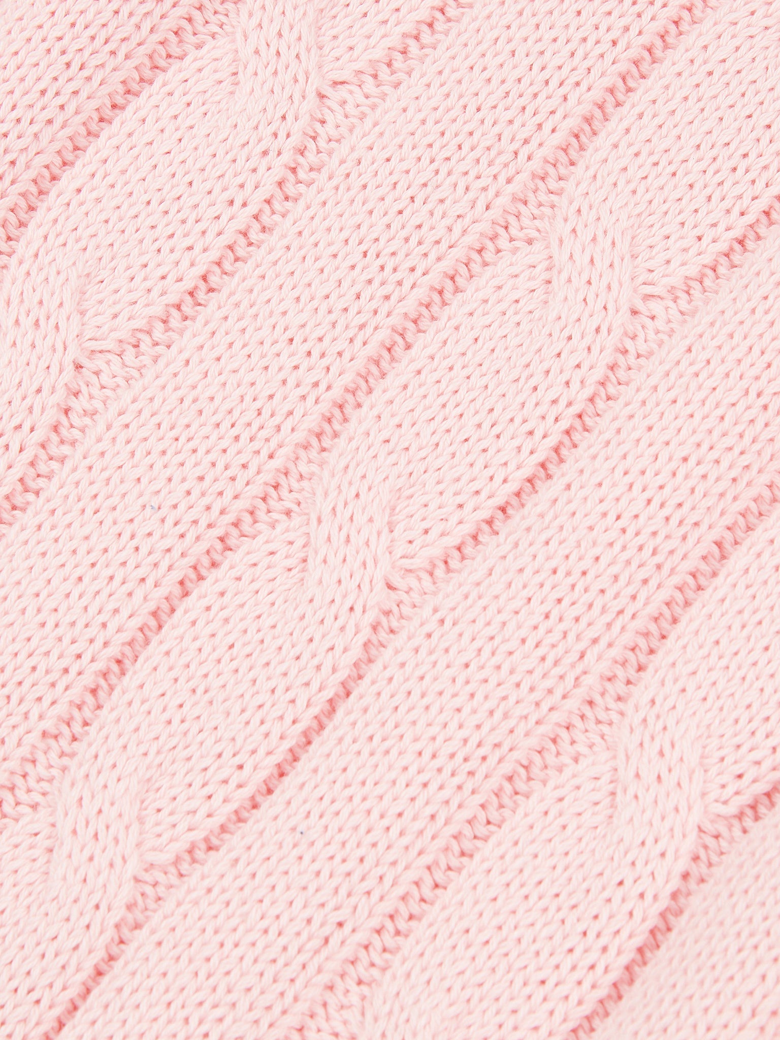 Womens V-Neck Cable Jumper Crystal Rose