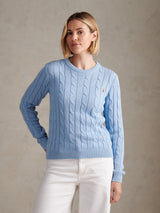 Womens Crew Neck Cable Jumper Open Air