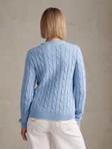 Womens Crew Neck Cable Jumper Open Air