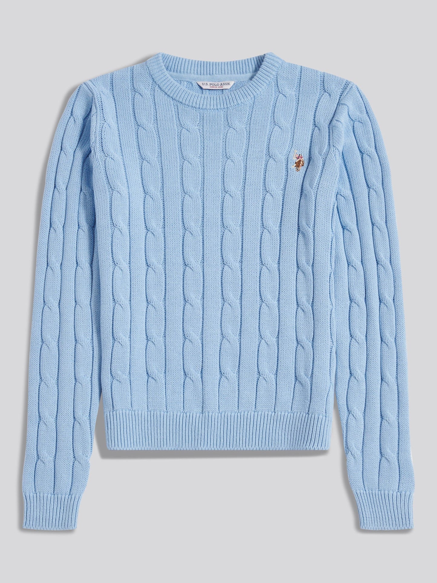 Womens Crew Neck Cable Jumper Open Air