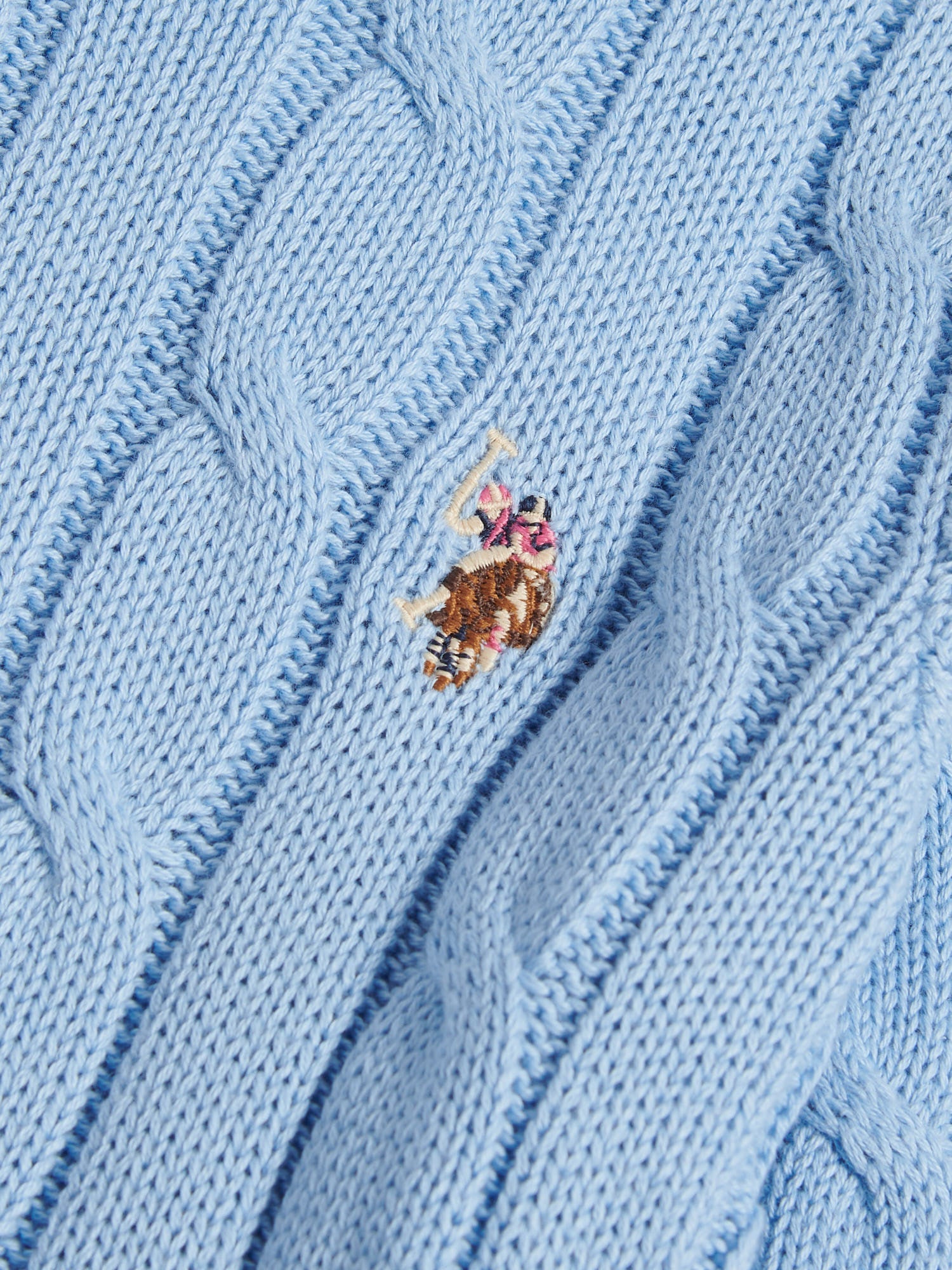 Womens Crew Neck Cable Jumper Open Air