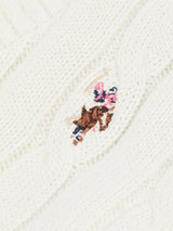 Womens Cable Knit Cardigan Marshmallow