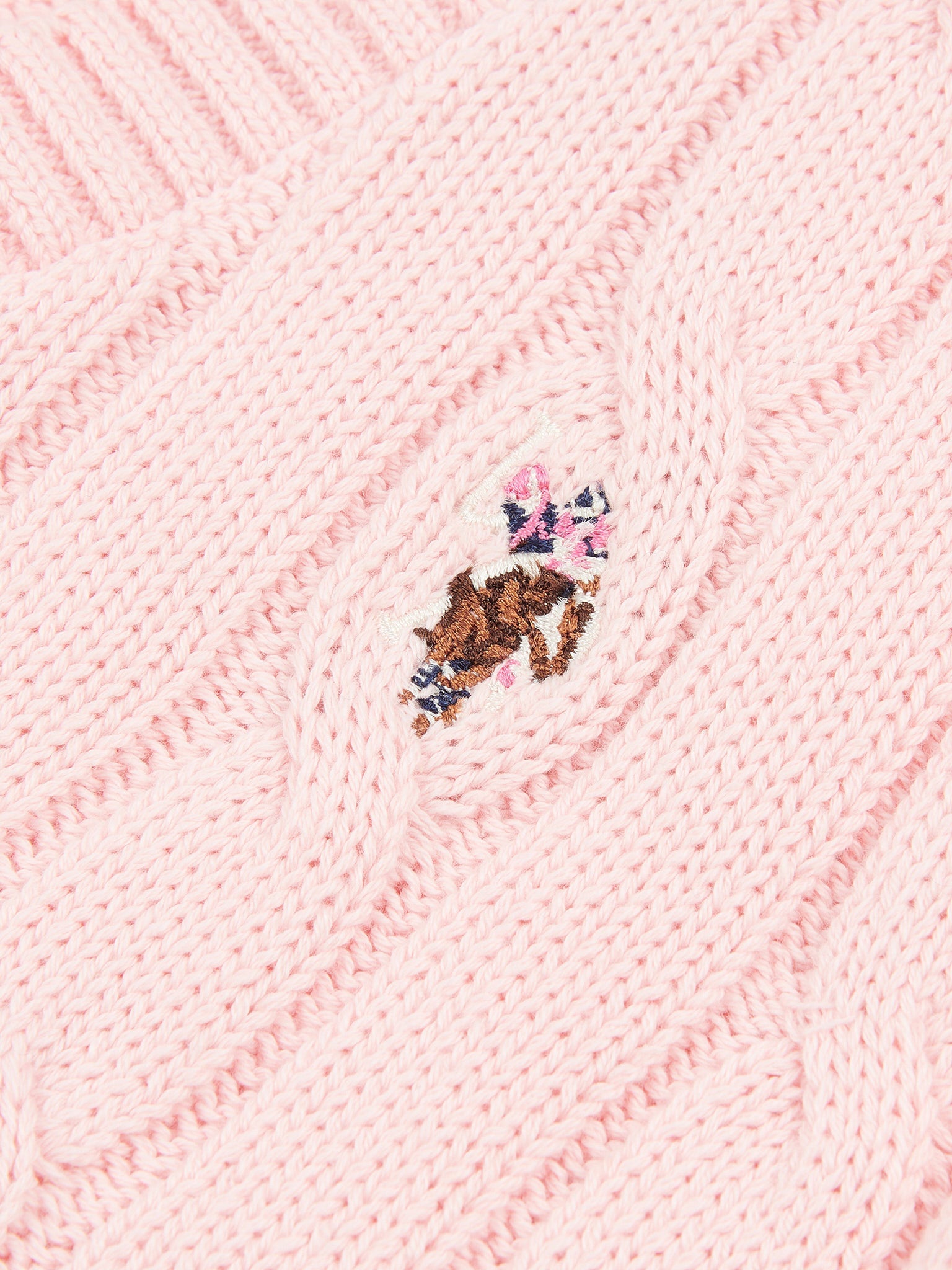 Womens Cable Knit Cardigan Crystal Rose