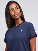 Womens Crew Neck T-Shirt Navy Iris