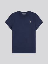 Womens Crew Neck T-Shirt Navy Iris