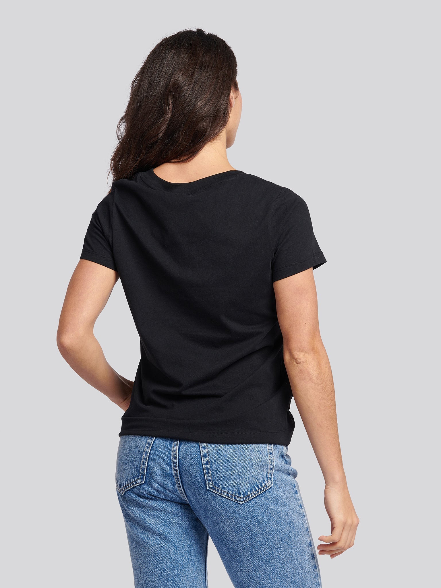 Womens V-Neck T-Shirt Black