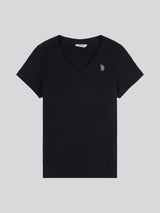 Womens V-Neck T-Shirt Black