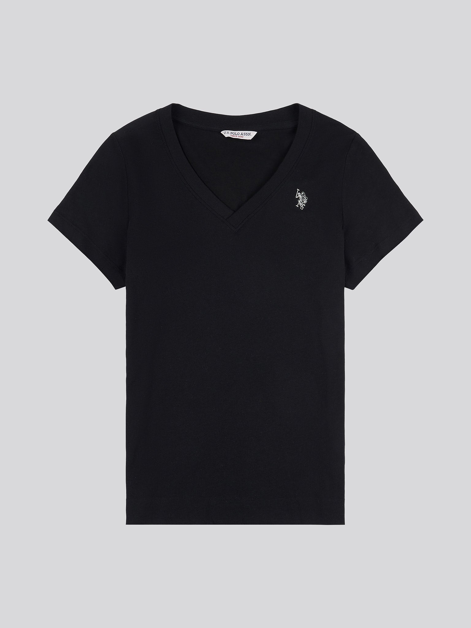 Womens V-Neck T-Shirt Black
