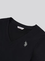 Womens V-Neck T-Shirt Black